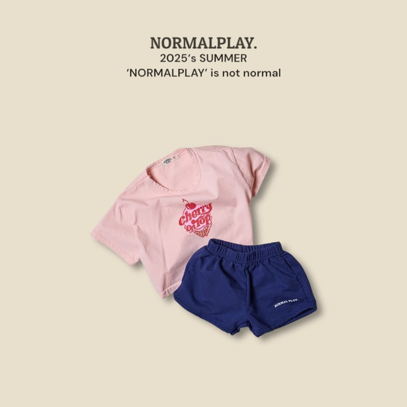 Normalplay - Korean Children Fashion - #fashionkids - Cherry On Top Crop Tee - 8