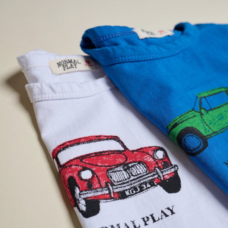 Normalplay - Korean Children Fashion - #kidsshorts - Car Short Sleeve Tee - 10