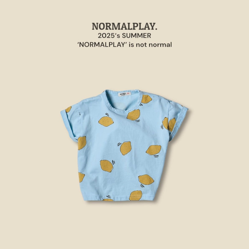Normalplay - Korean Children Fashion - #kidsshorts - Lemon Short Sleeve Tee - 8