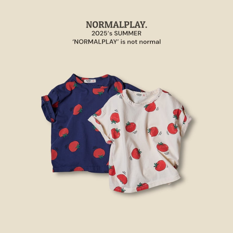 Normalplay - Korean Children Fashion - #kidsshorts - Tomato Short Sleeve Tee - 5
