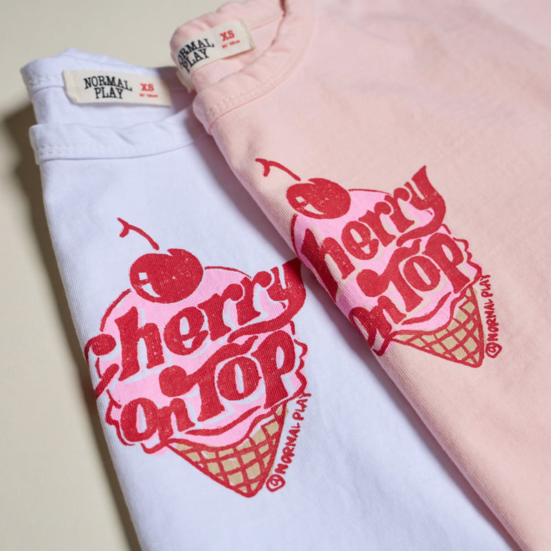 Normalplay - Korean Children Fashion - #kidsstore - Cherry On Top Crop Tee - 10