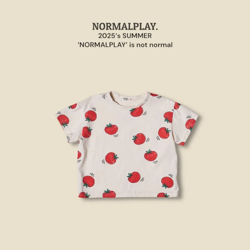 Normalplay - Korean Children Fashion - #kidsstore - Tomato Short Sleeve Tee - 6
