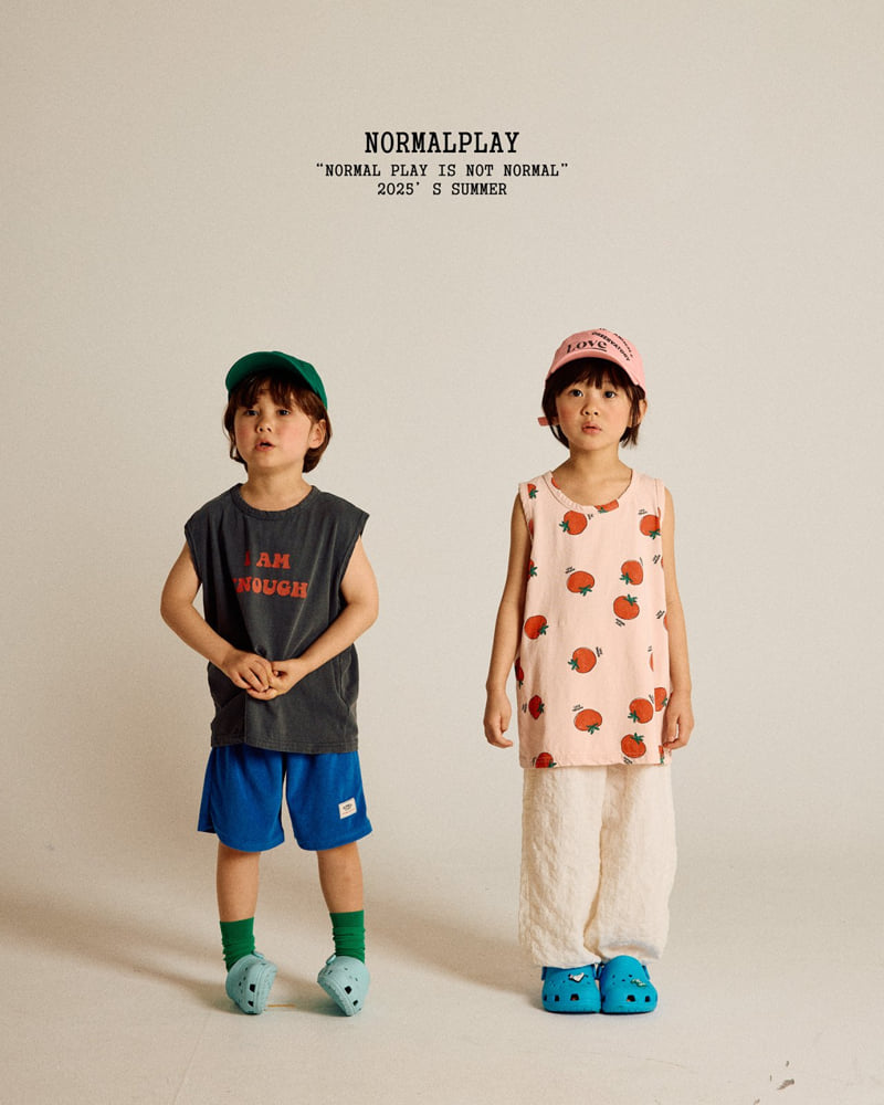 Normalplay - Korean Children Fashion - #kidzfashiontrend - Red Tomato Sleeveless Tee - 9