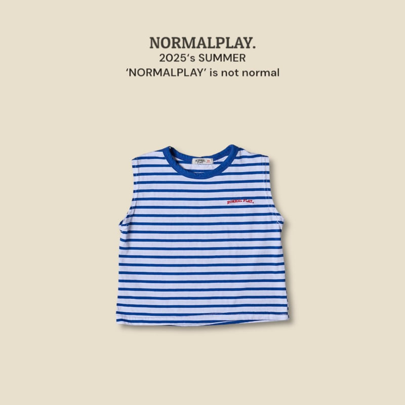 Normalplay - Korean Children Fashion - #littlefashionista - Sleeveless Stripe Tee - 8