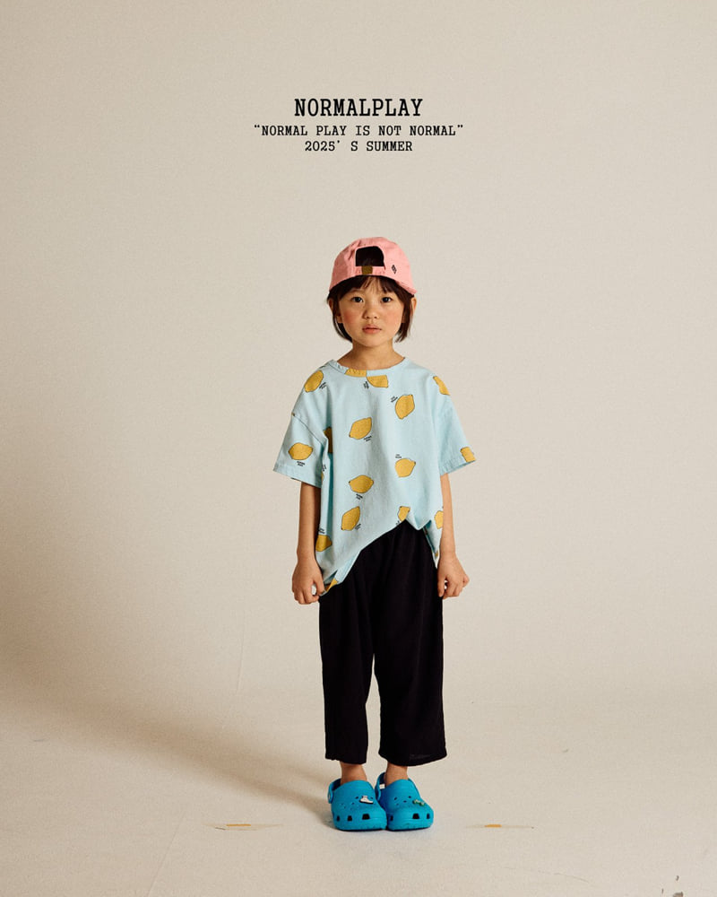 Normalplay - Korean Children Fashion - #littlefashionista - Lemon Short Sleeve Tee - 12