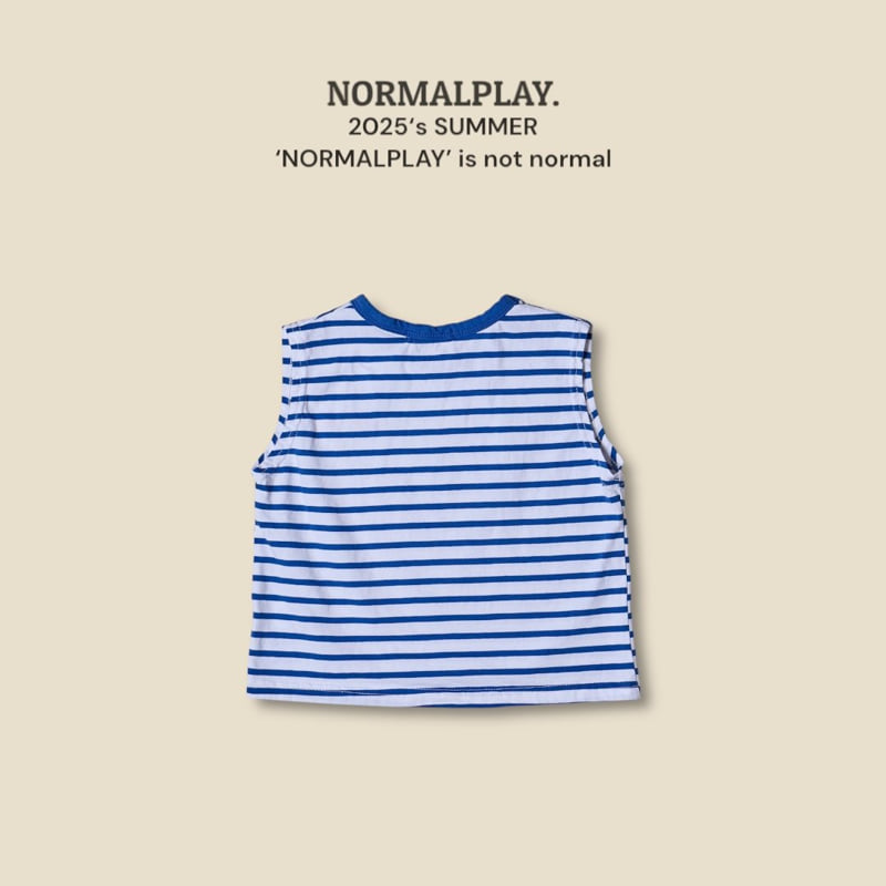 Normalplay - Korean Children Fashion - #magicofchildhood - Sleeveless Stripe Tee - 9