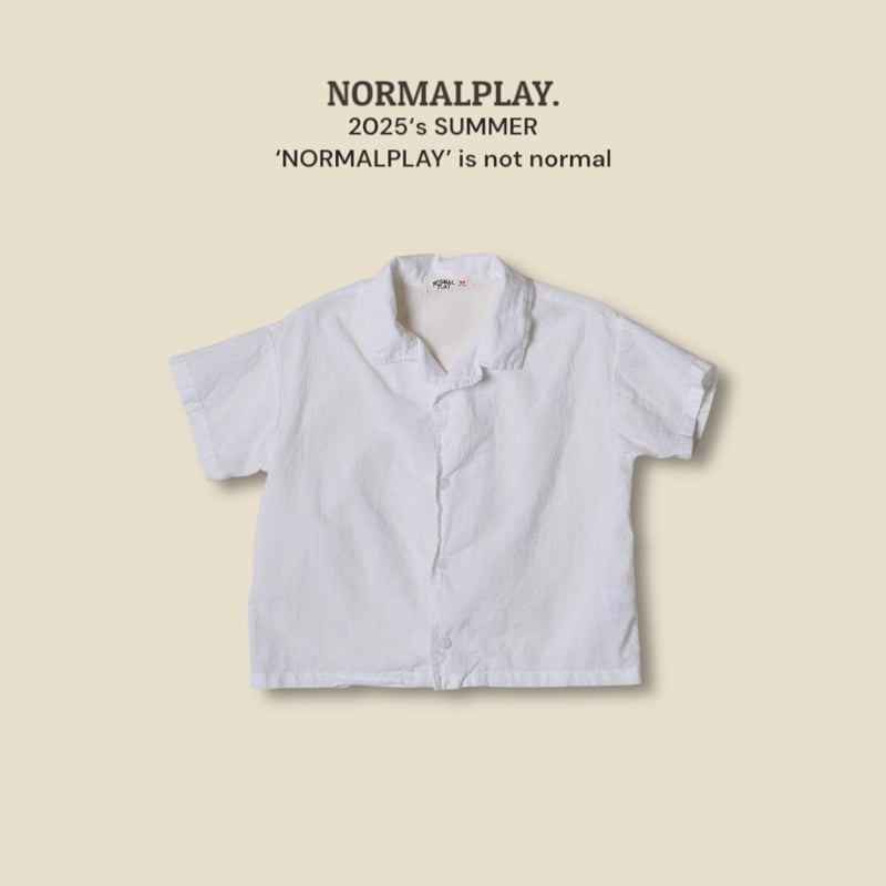 Normalplay - Korean Children Fashion - #stylishchildhood - Natural Short Sleeve Shirt - 7