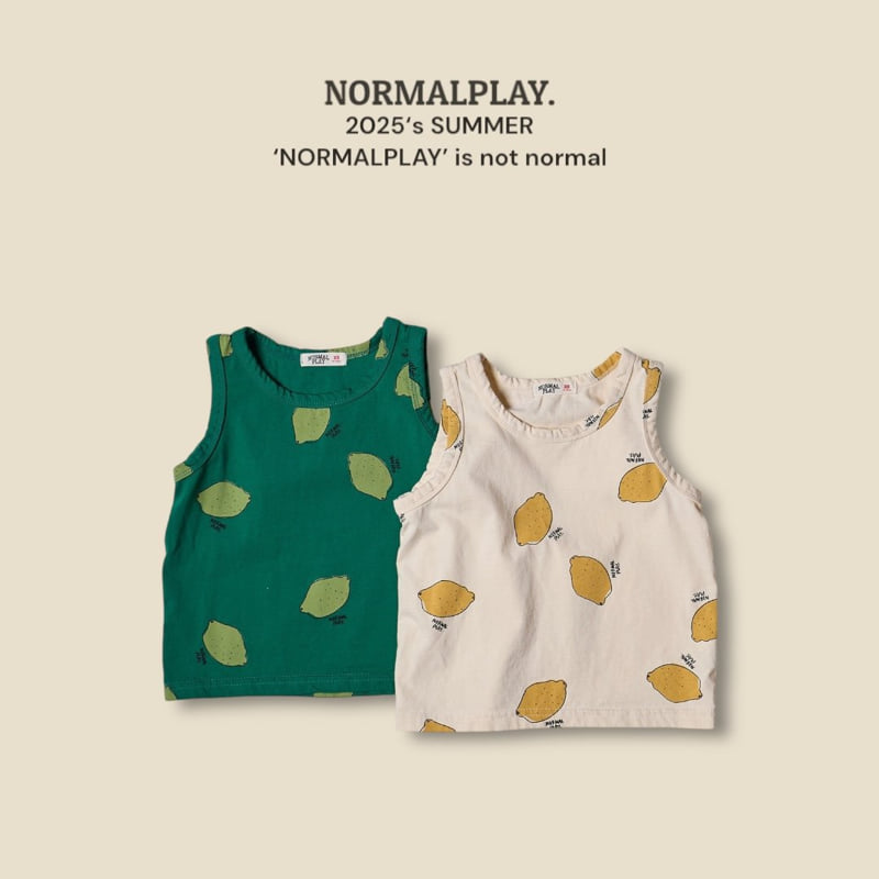Normalplay - Korean Children Fashion - #stylishchildhood - Yellow Lemon Sleeveless Tee