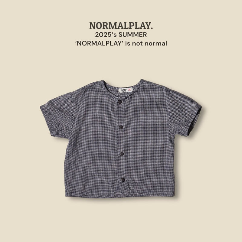 Normalplay - Korean Children Fashion - #todddlerfashion - Checked Short Sleeve Shirt - 6