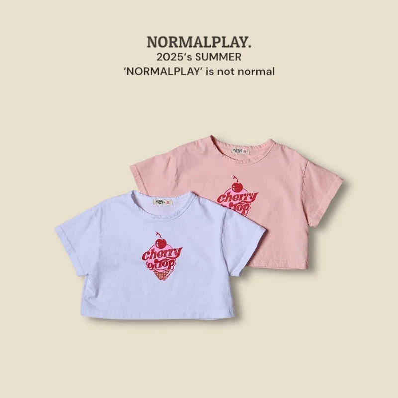 Normalplay - Korean Children Fashion - #todddlerfashion - Cherry On Top Crop Tee