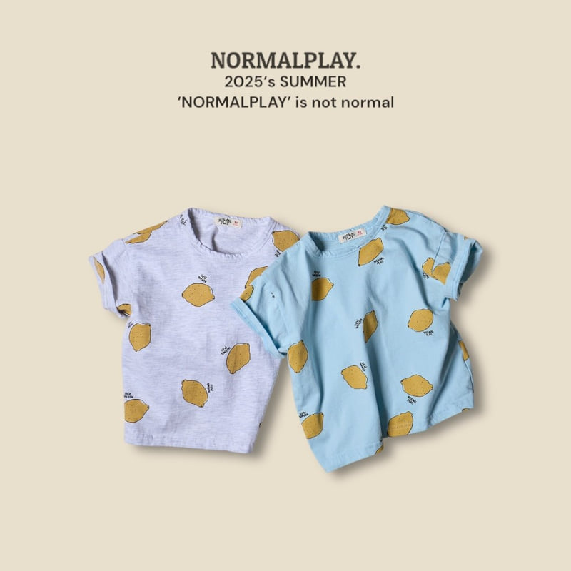 Normalplay - Korean Children Fashion - #toddlerclothing - Lemon Short Sleeve Tee