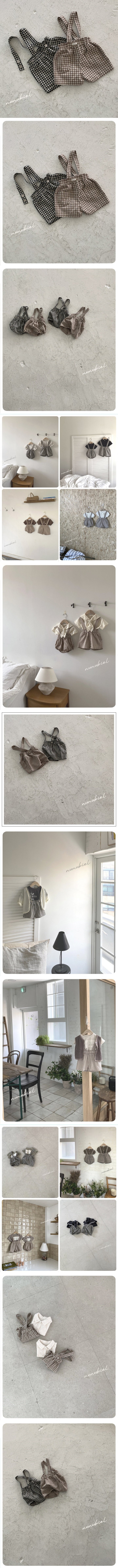 Nunubiel - Korean Children Fashion - #Kfashion4kids - Check Overalls Pants