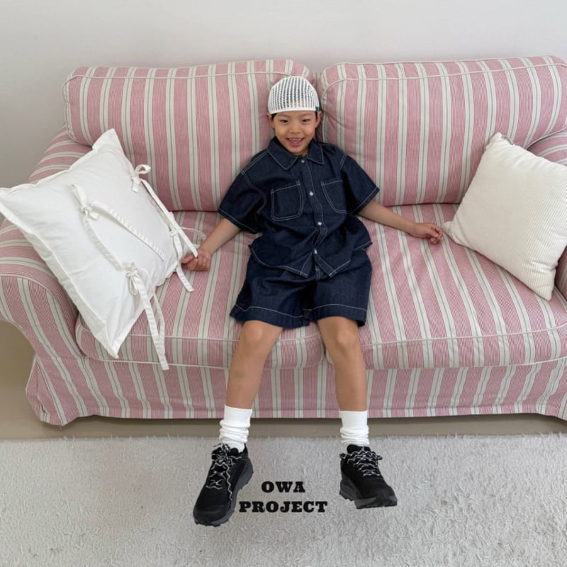 O Wa - Korean Children Fashion - #kidsstore - Half Denim Pants - 2