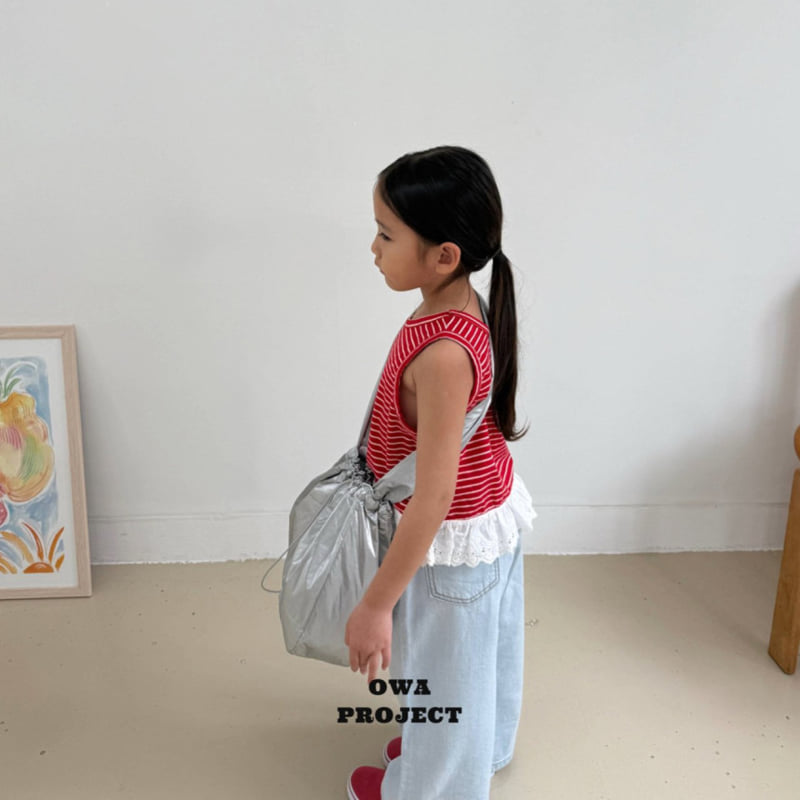 O Wa - Korean Children Fashion - #kidsstore - Lace Sleeveless - 3