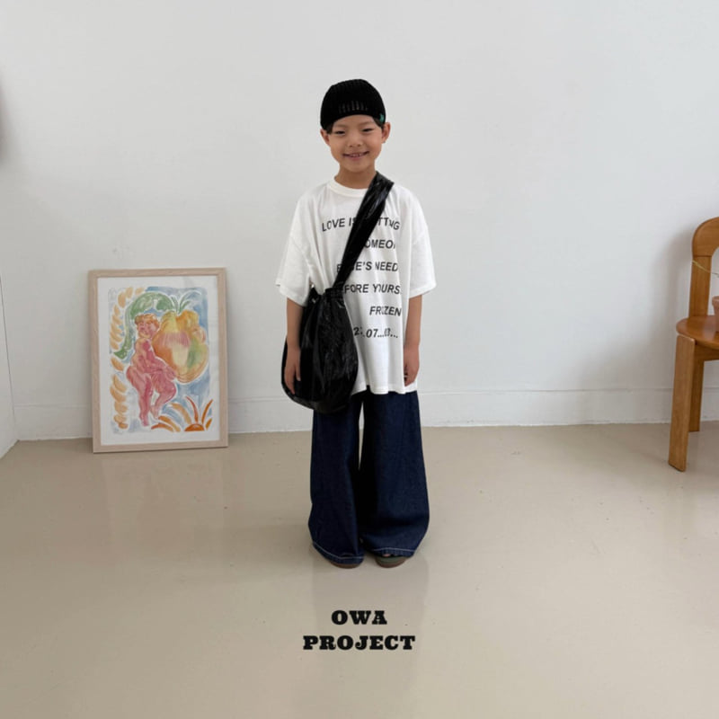 O Wa - Korean Children Fashion - #kidsstore - Wide Denim Pants - 4