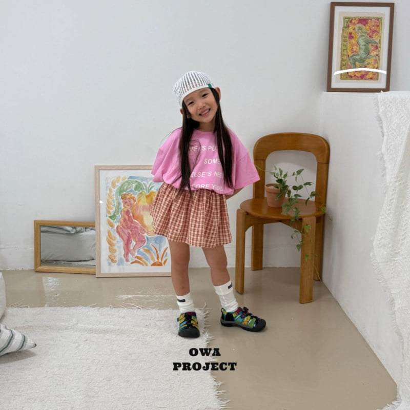 O Wa - Korean Children Fashion - #magicofchildhood - Checked Shirring Skirt - 2