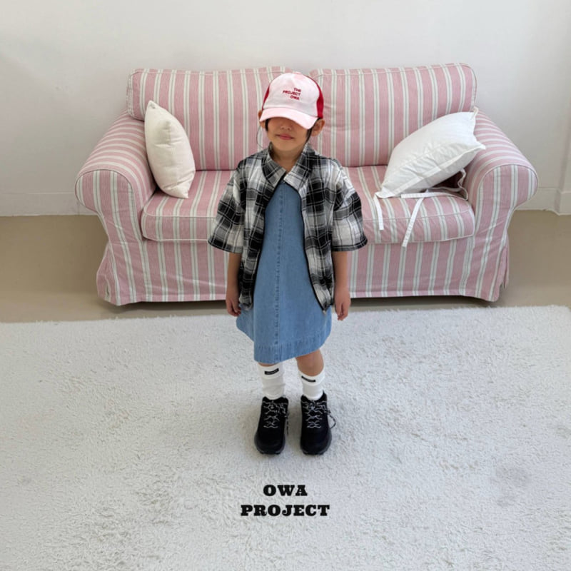 O Wa - Korean Children Fashion - #minifashionista - Dart Denim One-piece - 6
