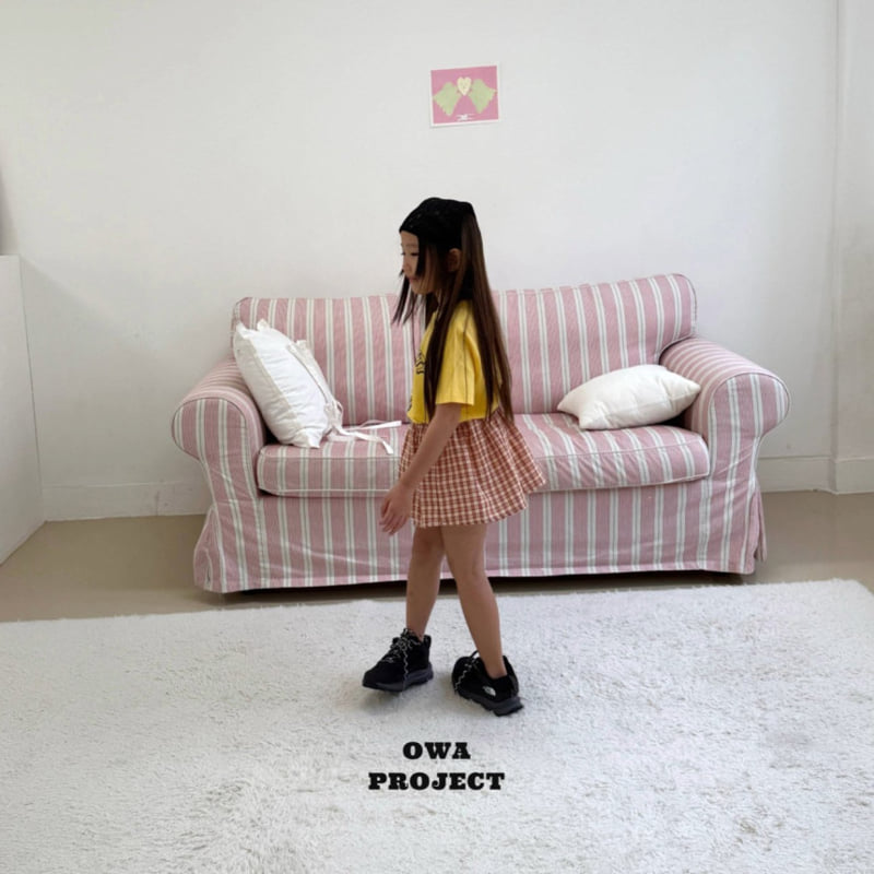 O Wa - Korean Children Fashion - #stylishchildhood - Checked Shirring Skirt - 7