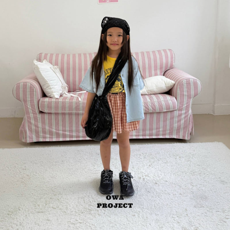 O Wa - Korean Children Fashion - #toddlerclothing - Checked Shirring Skirt - 6