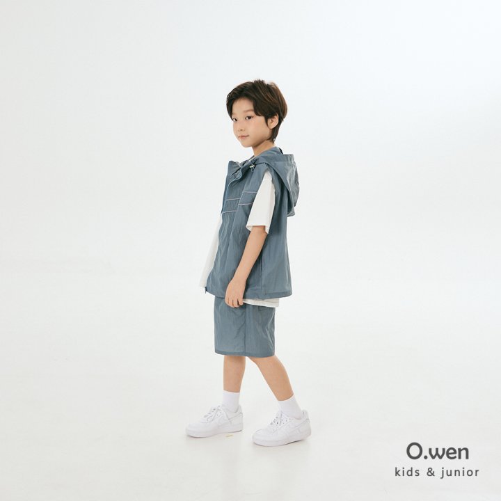 O Wen - Korean Children Fashion - #Kfashion4kids - Hooded Zip-up Vest - 6
