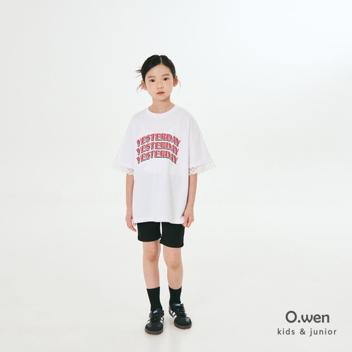 O Wen - Korean Children Fashion - #childofig - Lace Boxy Short Sleeve Tee - 5
