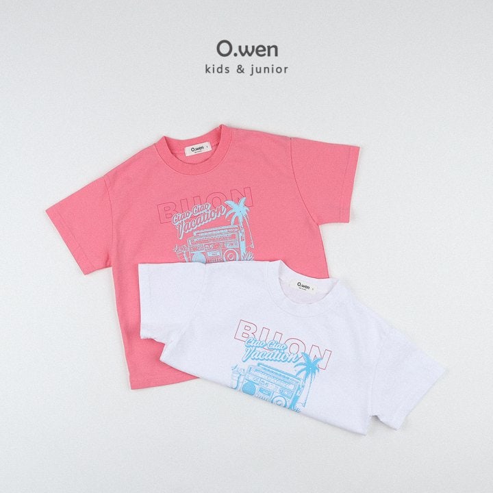 O Wen - Korean Children Fashion - #childofig - Vacation Short Sleeve Tee