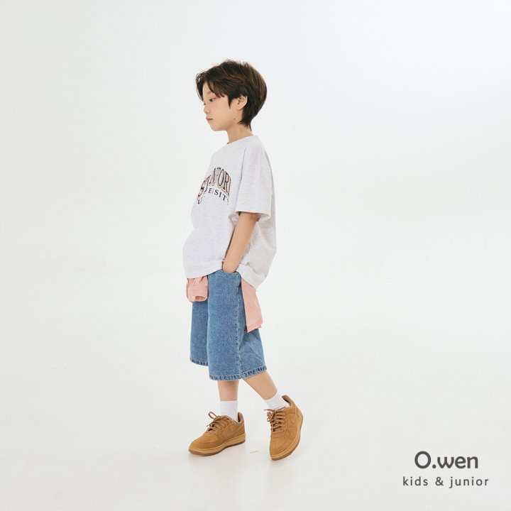 O Wen - Korean Children Fashion - #childrensboutique - Summer Bermuda Denim Pants - 8