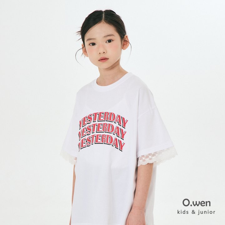 O Wen - Korean Children Fashion - #designkidswear - Lace Boxy Short Sleeve Tee - 7