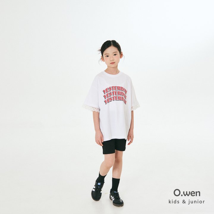 O Wen - Korean Children Fashion - #discoveringself - Lace Boxy Short Sleeve Tee - 8