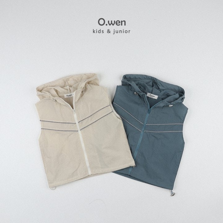 O Wen - Korean Children Fashion - #discoveringself - Hooded Zip-up Vest