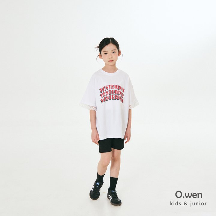 O Wen - Korean Children Fashion - #fashionkids - Lace Boxy Short Sleeve Tee - 9