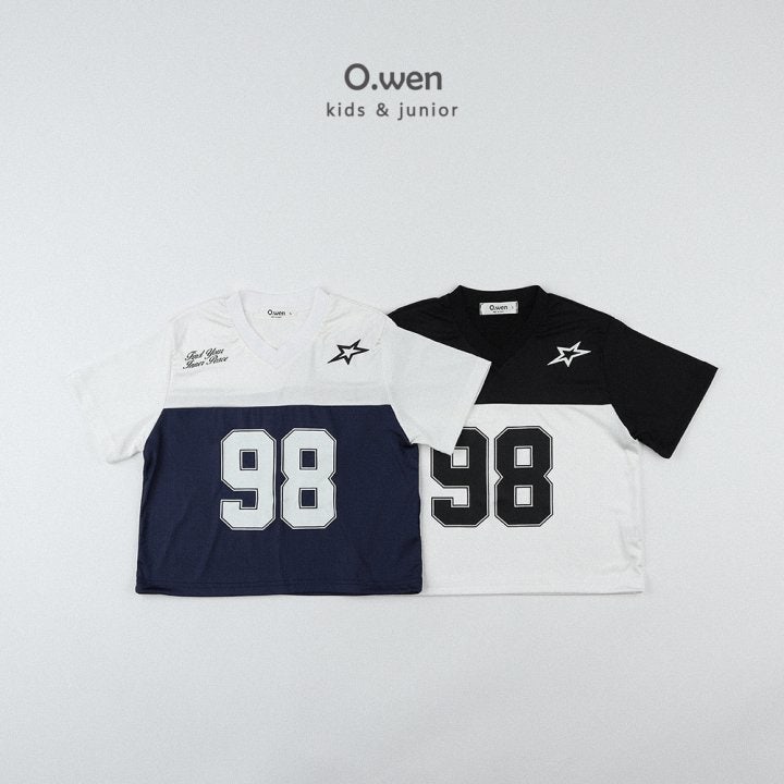 O Wen - Korean Children Fashion - #fashionkids - Star Raglan Short Sleeve Tee