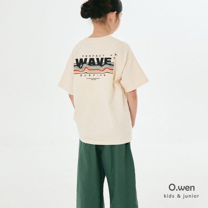 O Wen - Korean Children Fashion - #kidsshorts - Wave Short Sleeve Tee - 3