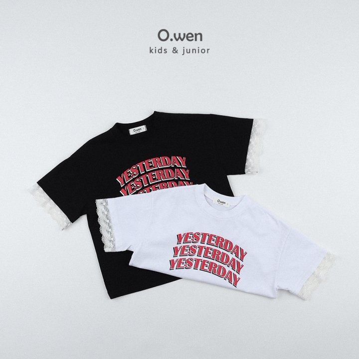 O Wen - Korean Children Fashion - #magicofchildhood - Lace Boxy Short Sleeve Tee