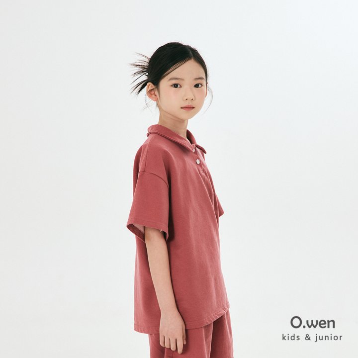 O Wen - Korean Children Fashion - #minifashionista - Standard Pigment Collar Short Sleeve Tee - 11