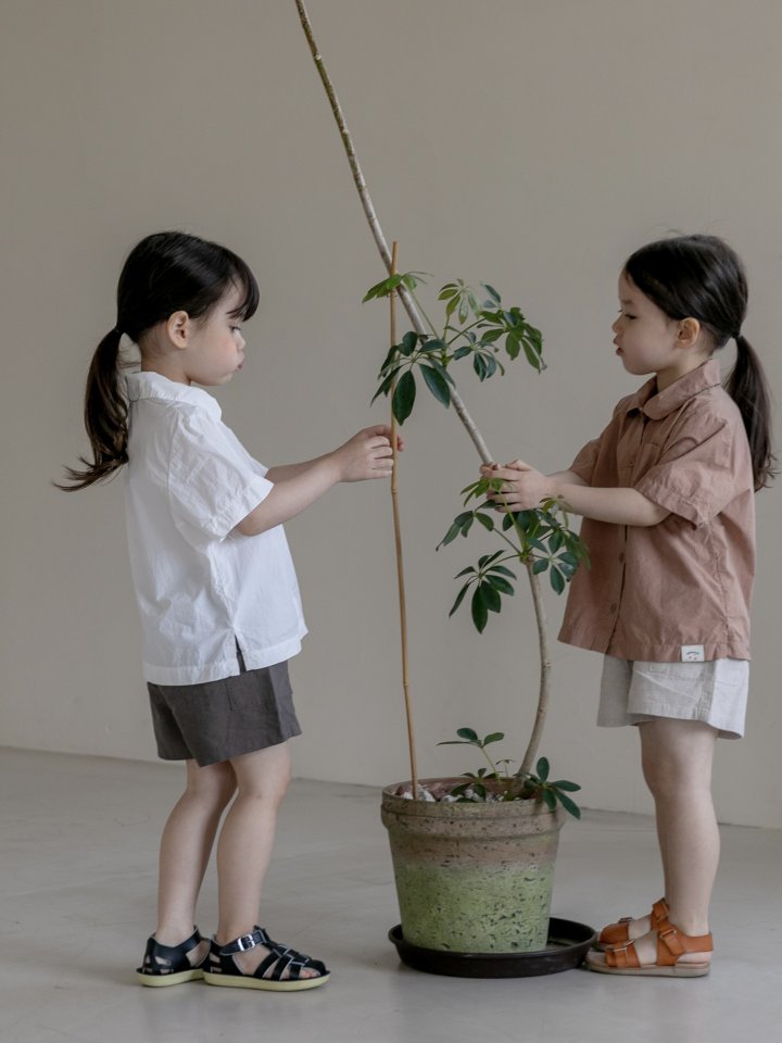 Oatmeal - Korean Children Fashion - #designkidswear - Batik Shirt