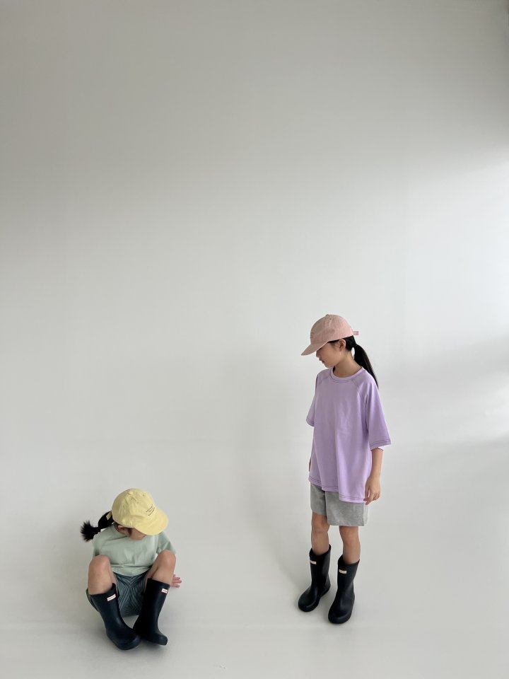 Oatmeal - Korean Children Fashion - #minifashionista - Point Raglan Tee - 6