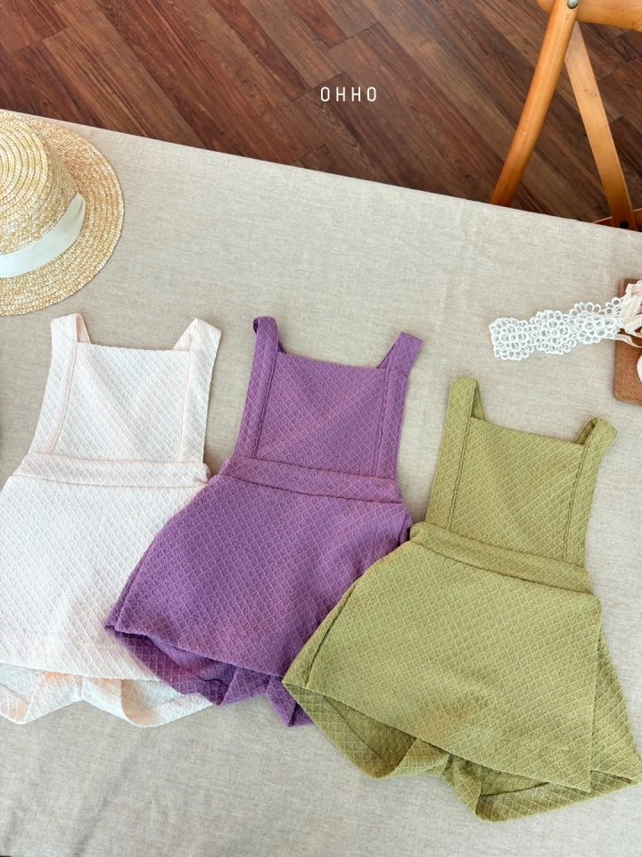 Ohho - Korean Children Fashion - #Kfashion4kids - Monet Suspender Wrap Skirt Pants