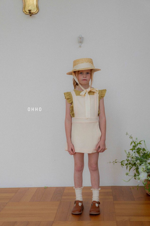 Ohho - Korean Children Fashion - #childofig - Monet Suspender Wrap Skirt Pants - 6