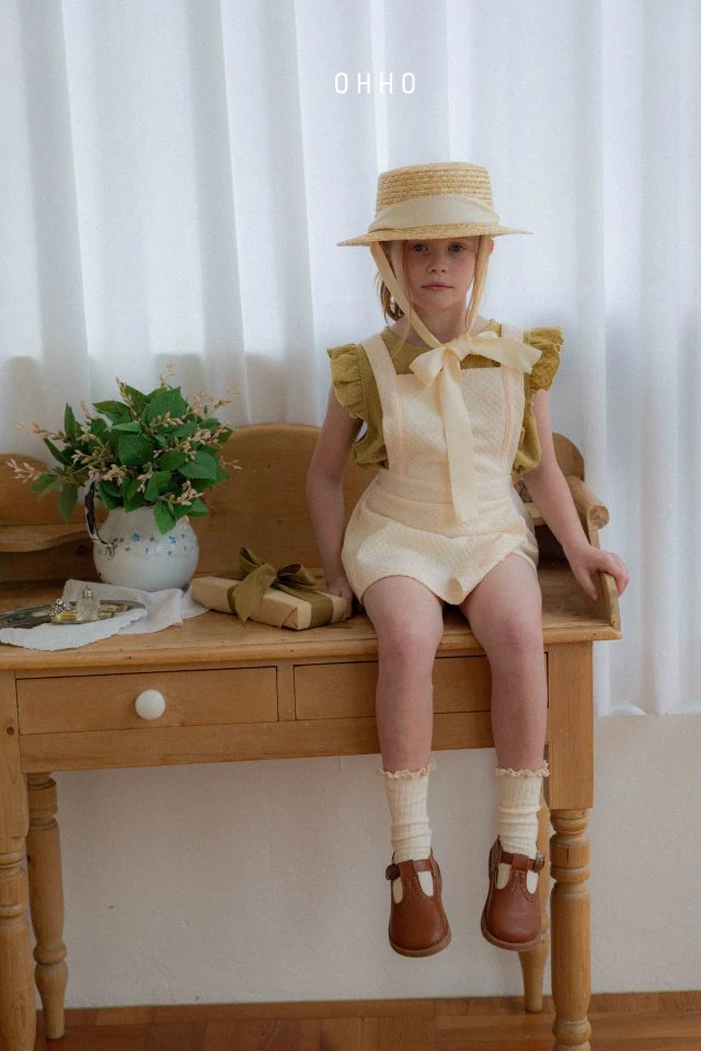 Ohho - Korean Children Fashion - #childrensboutique - Monet Suspender Wrap Skirt Pants - 8