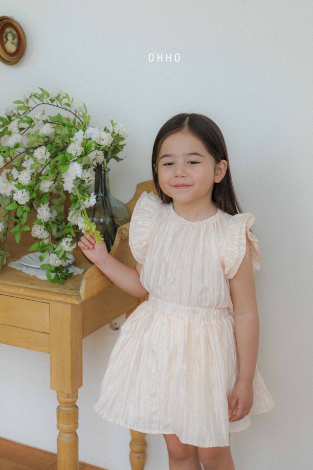 Ohho - Korean Children Fashion - #designkidswear - Shine Pleats Blouse - 10