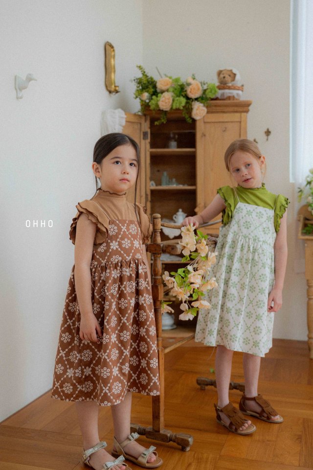 Ohho - Korean Children Fashion - #fashionkids - Toile Strap One-piece