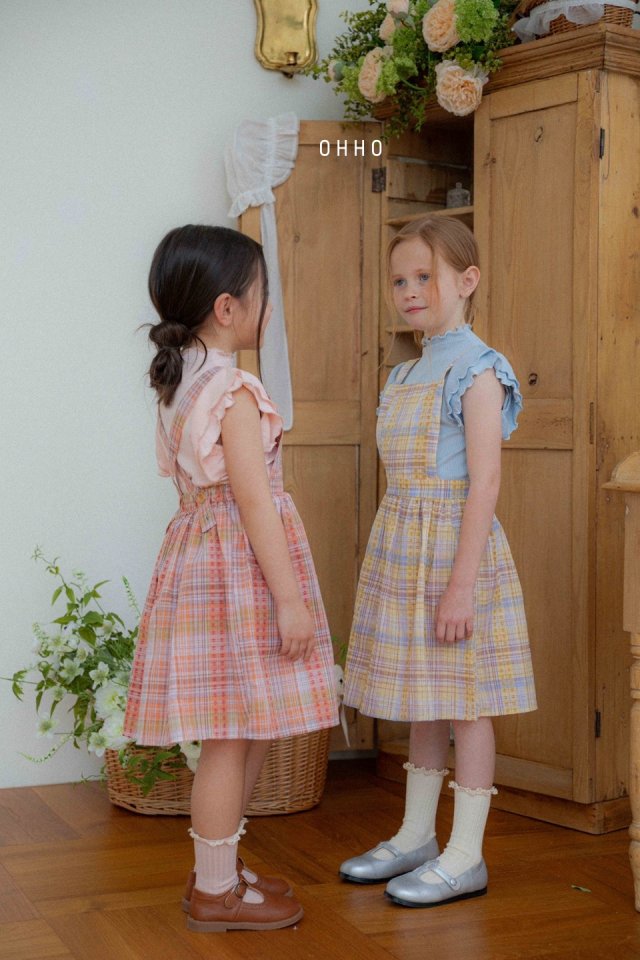 Ohho - Korean Children Fashion - #kidsshorts - Marrang Overalls Skirt - 4
