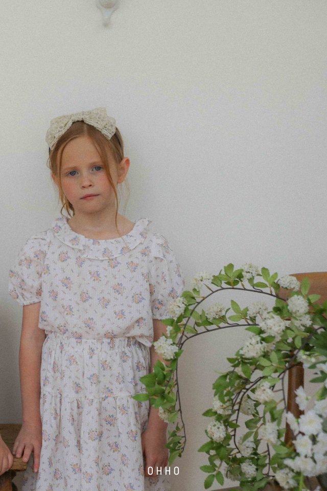 Ohho - Korean Children Fashion - #kidsstore - Rose Frill Blouse - 2