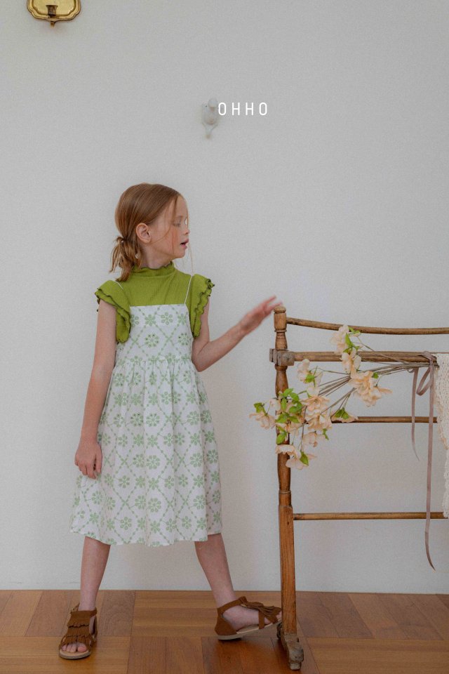 Ohho - Korean Children Fashion - #littlefashionista - Toile Strap One-piece - 6