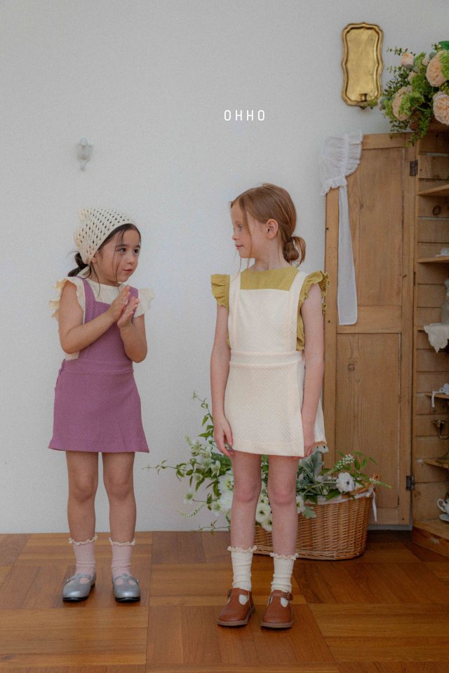 Ohho - Korean Children Fashion - #magicofchildhood - Monet Suspender Wrap Skirt Pants - 3