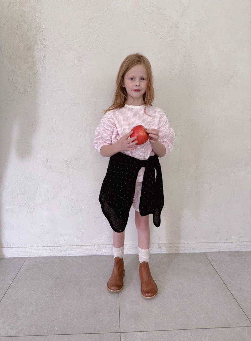 Ojodepapa - Korean Children Fashion - #Kfashion4kids - Check Puff Tee - 9