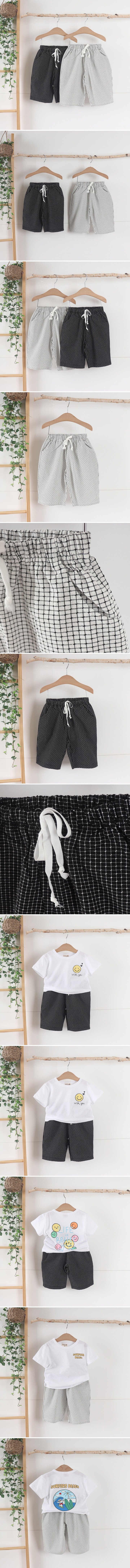 Olive denim - Korean Children Fashion - #discoveringself - Check Pants