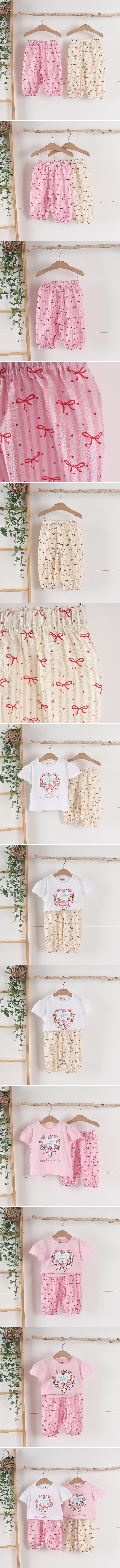 Olive denim - Korean Children Fashion - #fashionkids - Ribbon Jogger Pants