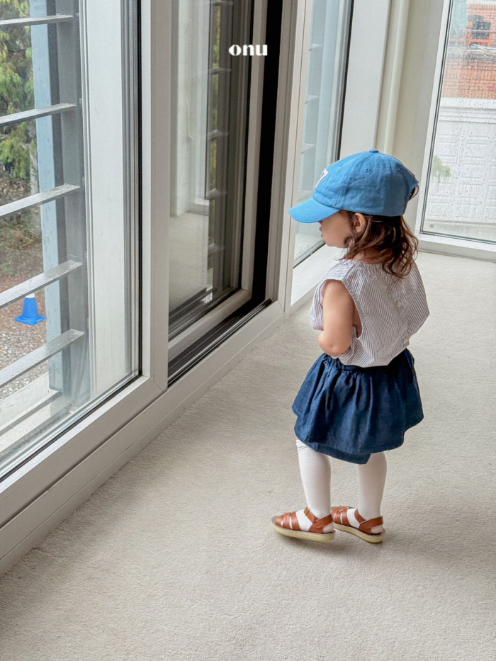 Onu - Korean Children Fashion - #childofig - Denim Skirt Pants - 11